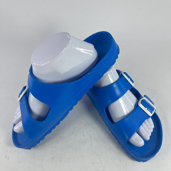 Birkenstock Women's Arizona Essentials EVA Sandals US 10 Blue Rubber Slide Shoes - Picture 3 of 10